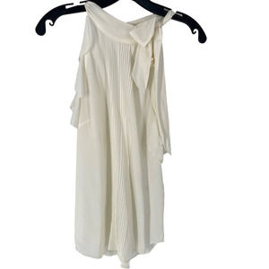 Veronica BEARD OFF WHITE SILK SLEEVELESS TOP